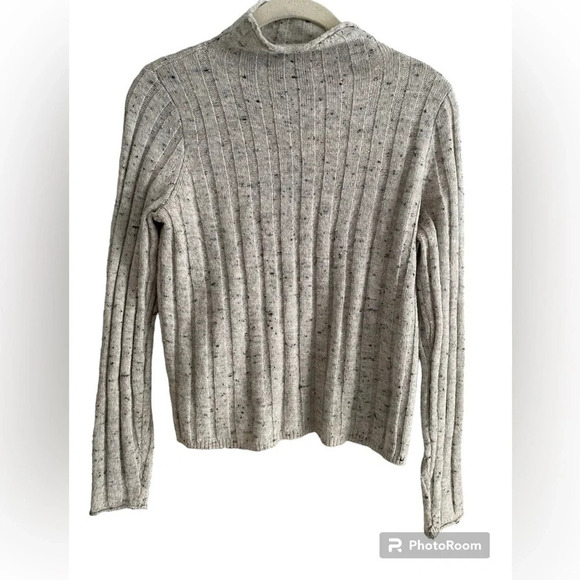 MADEWELL Mockneck  Wool Blend Mockneck Speckled Ribbed Sweater Size XS - Picture 1 of 12